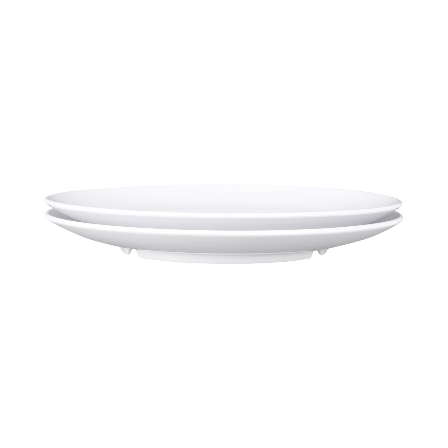 Melamine Round Coupe Plate - White