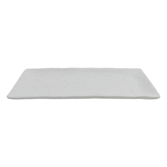 12" infuse stone natural rectangle melamine platter (medium), 12"L x 5.125"W x 0.7"H, GET, cheforward