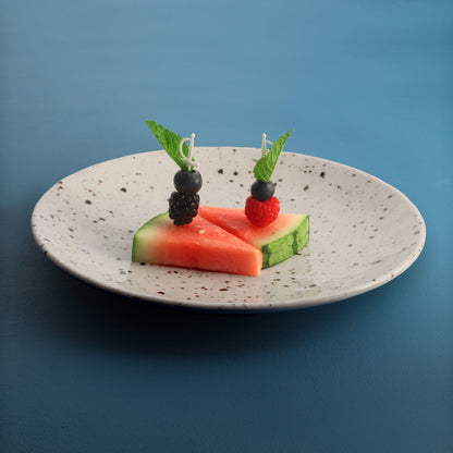 Melamine Round Plate - Chocolate Chip