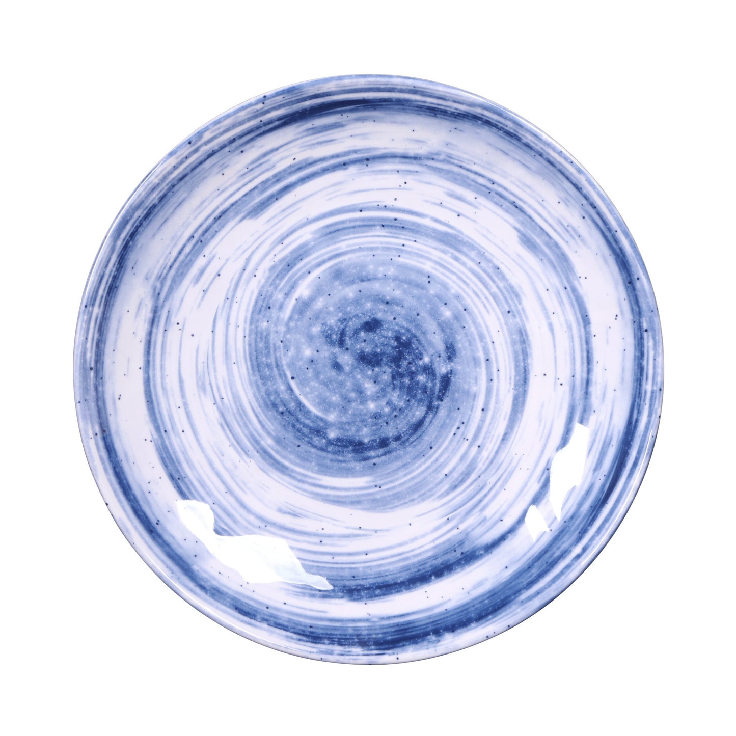 Melamine Round Plate - Navy Design