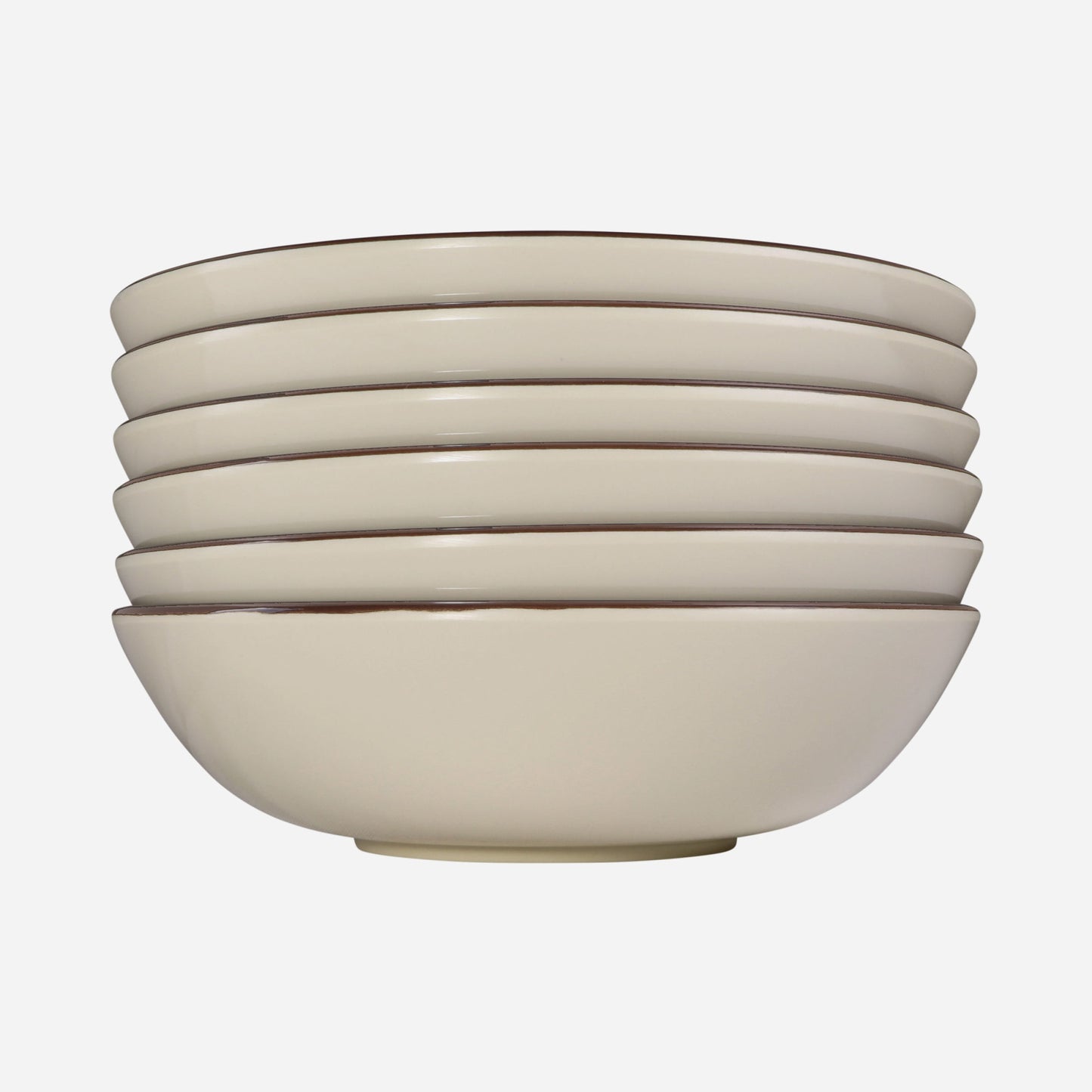 Melamine Round Crackle Bowl - Vanilla