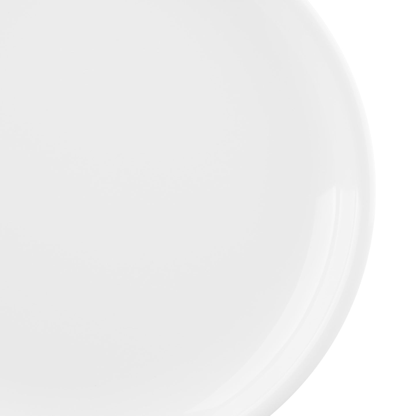 Melamine Round Coupe Plate - White