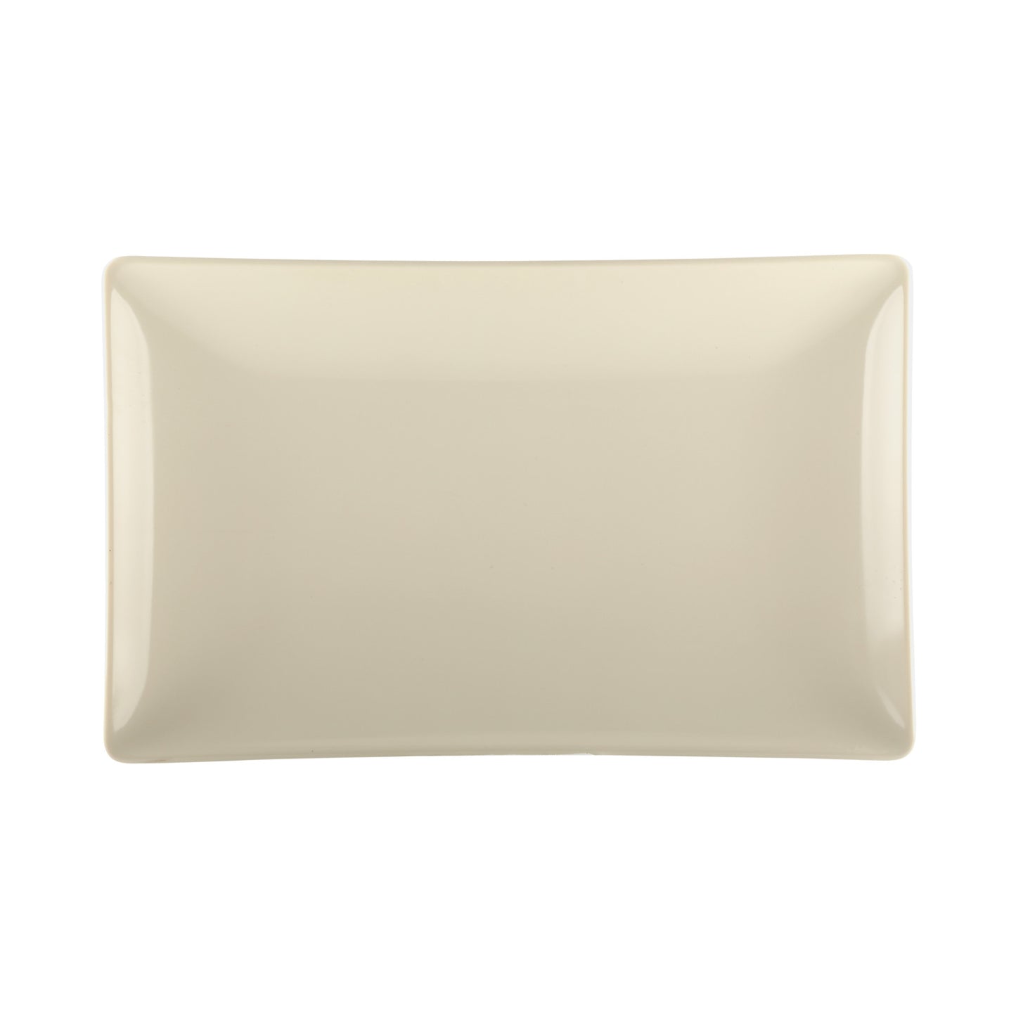 Melamine Rectangular Two-Tone Plate - Ebony Outside, Sand Inside