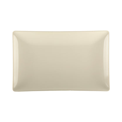 Melamine Rectangular Two-Tone Plate - Ebony Outside, Sand Inside