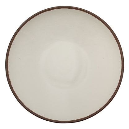 10 qt. Cream, Melamine, Large Display Bowl, (11 qt. rim-full), 16.5" Top Dia., 4.5" Deep, G.E.T. Pottery Market Glazed