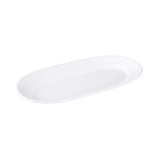 Melamine Long Oval Platter - White