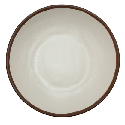 1.5 qt. Cream, Melamine, Large Entree Salad, Pasta Bowl, (1.9 qt. rim-full), 10" Top Dia., 2.25" Deep, G.E.T. Pottery Market Glazed (12 Pack)