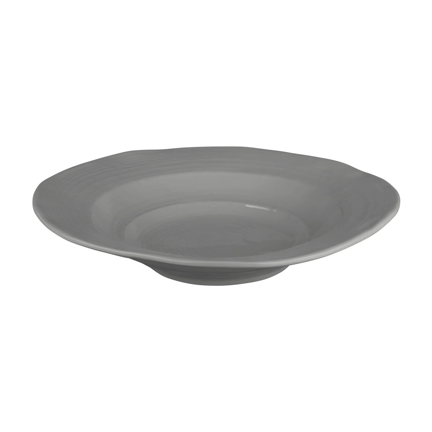 Melamine Irregular Round Serving Bowl - Gray