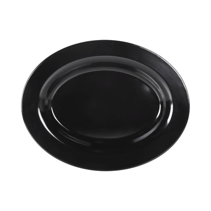 Melamine Wide Rim Oval Platter - Black