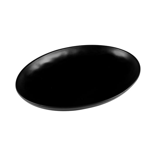 Melamine Deep Oval Plate - Black