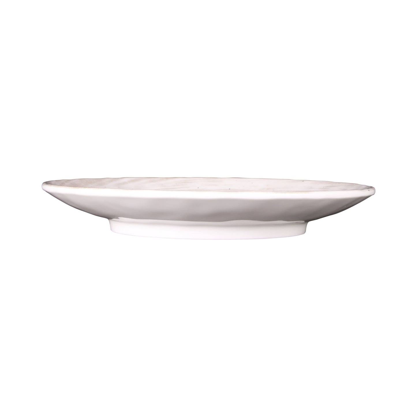 Melamine Round Plate - Taupe Design