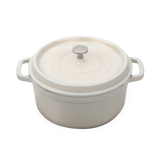 2.5 qt. (2.8 qt. rim-full), 7.88" Induction Ready Round Dutch Oven w/ Lid, 3.5" deep (Clear Coat)