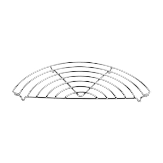 12.5" x 5.875" Half Circle Chrome Wire Grate, 0.75" Tall