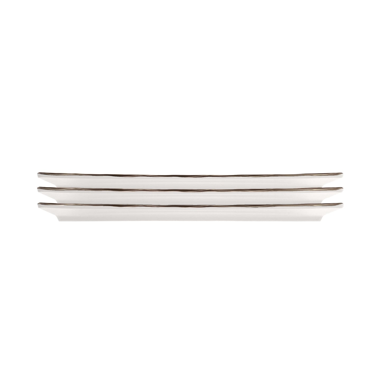 Melamine Rectangular Plate - White w/ Chocolate Decal