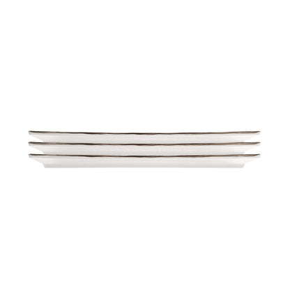 Melamine Rectangular Plate - White w/ Chocolate Decal