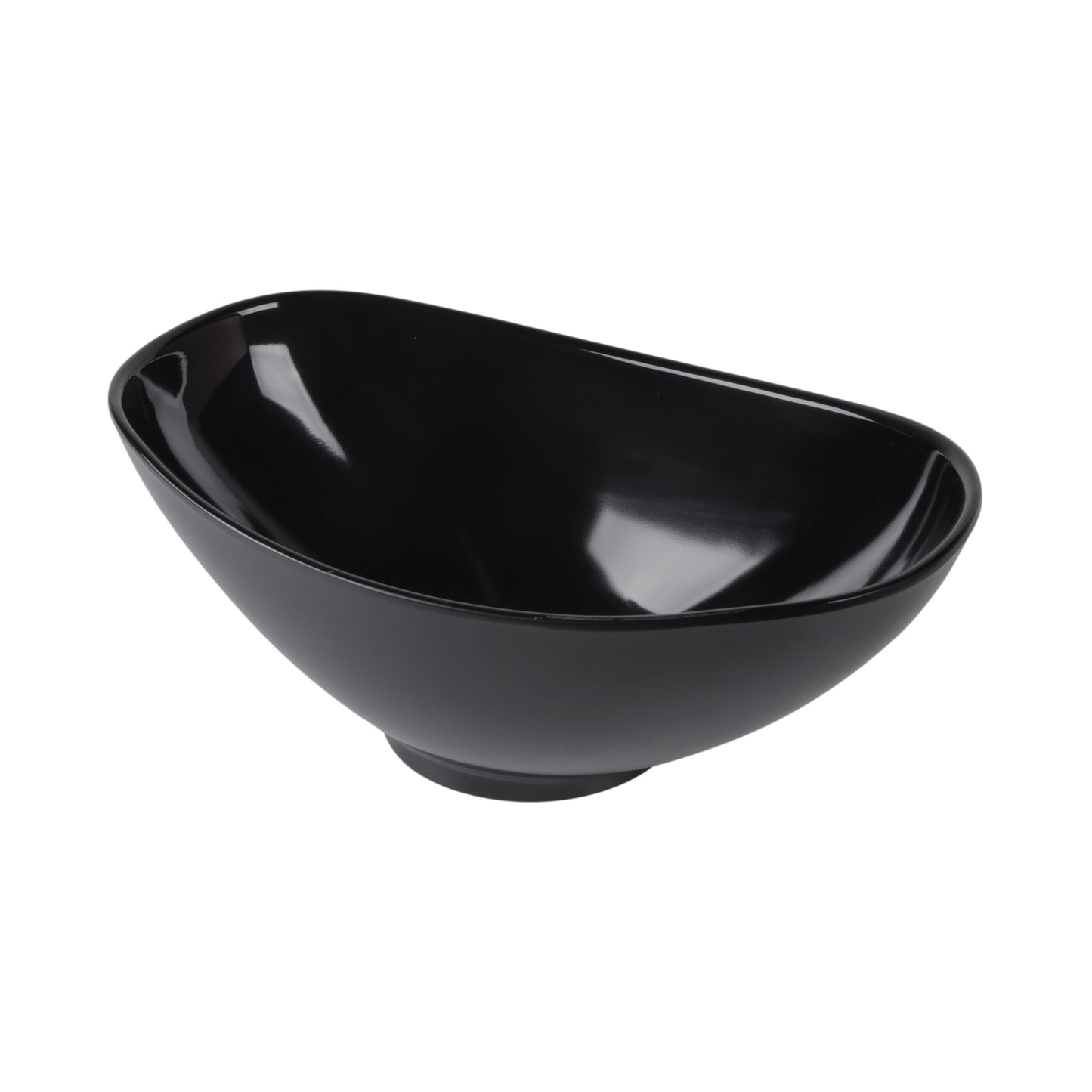 Melamine Oval Bowl - Black