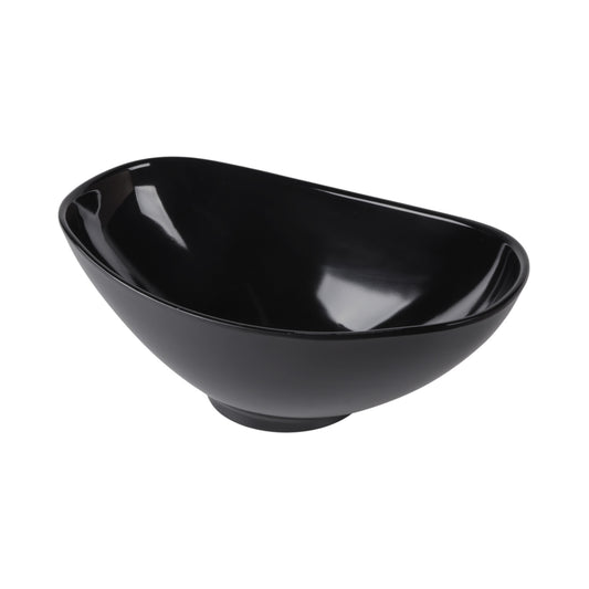 Melamine Oval Bowl - Black
