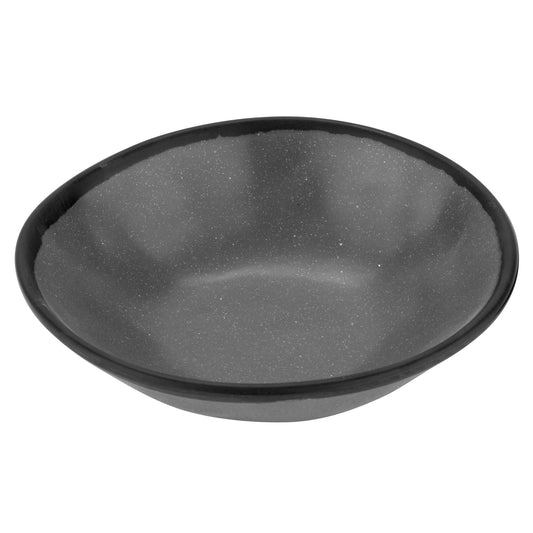 16 oz. Speckled Gray, Melamine, Salad Bowl, (20 oz. rim-full), 7" Top Dia., 1.75" Deep, G.E.T. Pottery Market Matte (12 Pack)