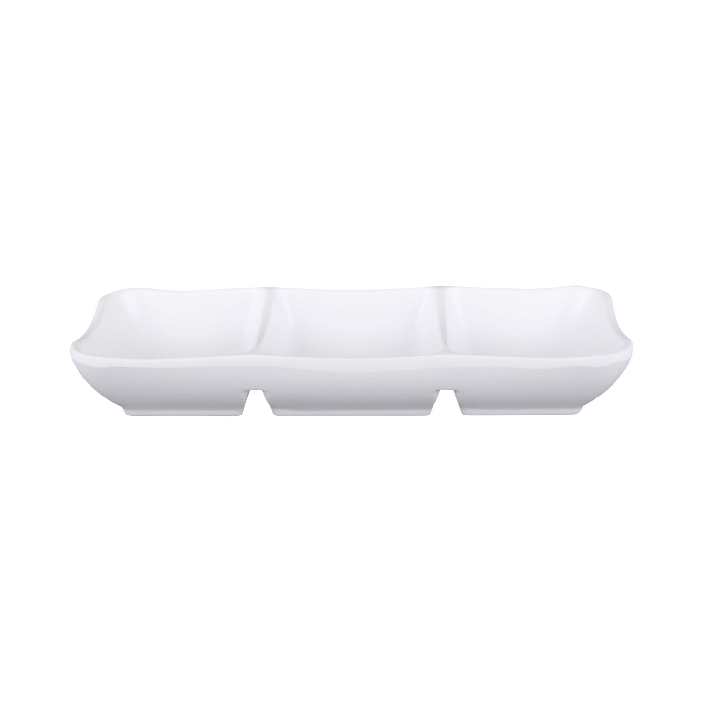 Melamine 3 Compartment Tray - White