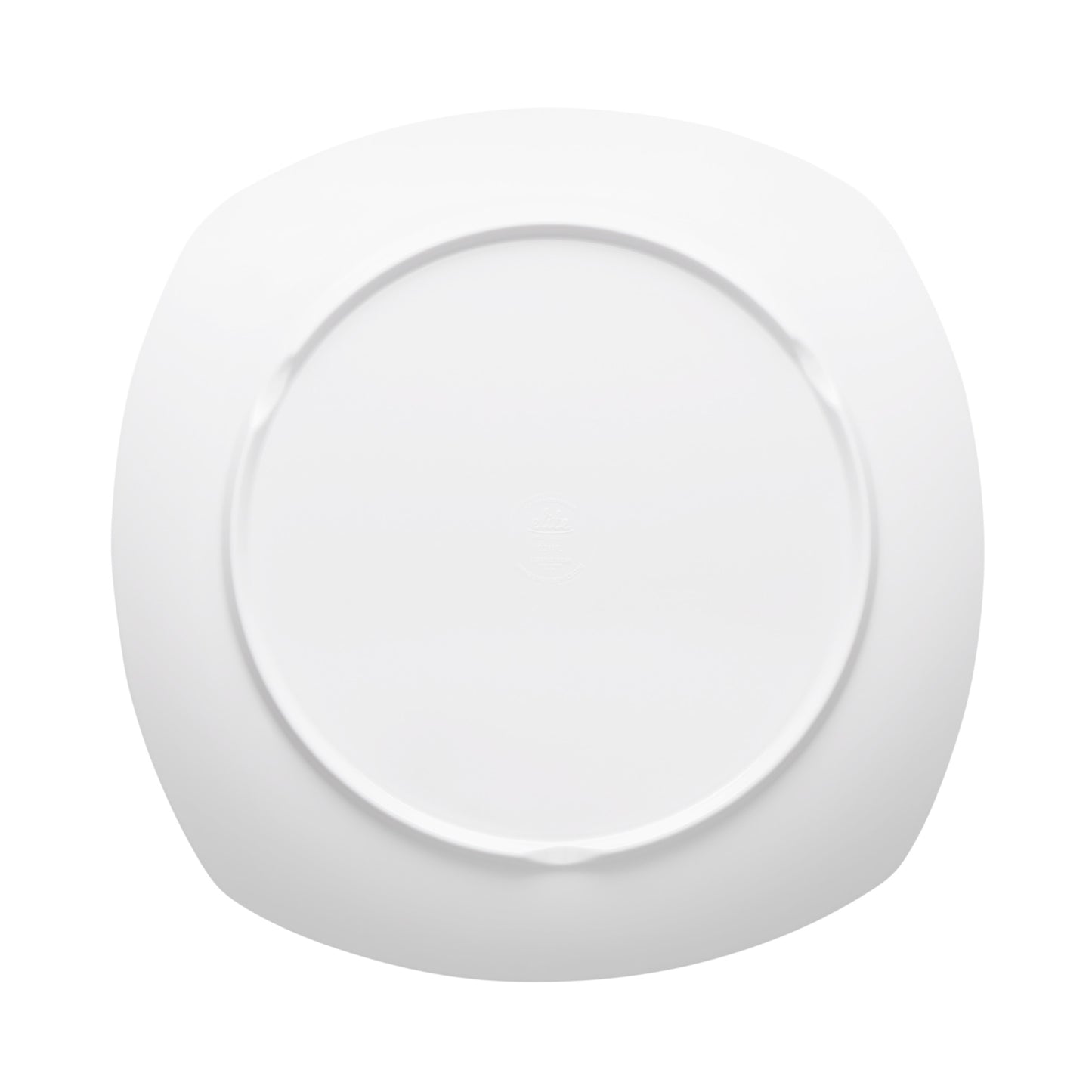 Melamine Square Plate - White w/ Black Trim