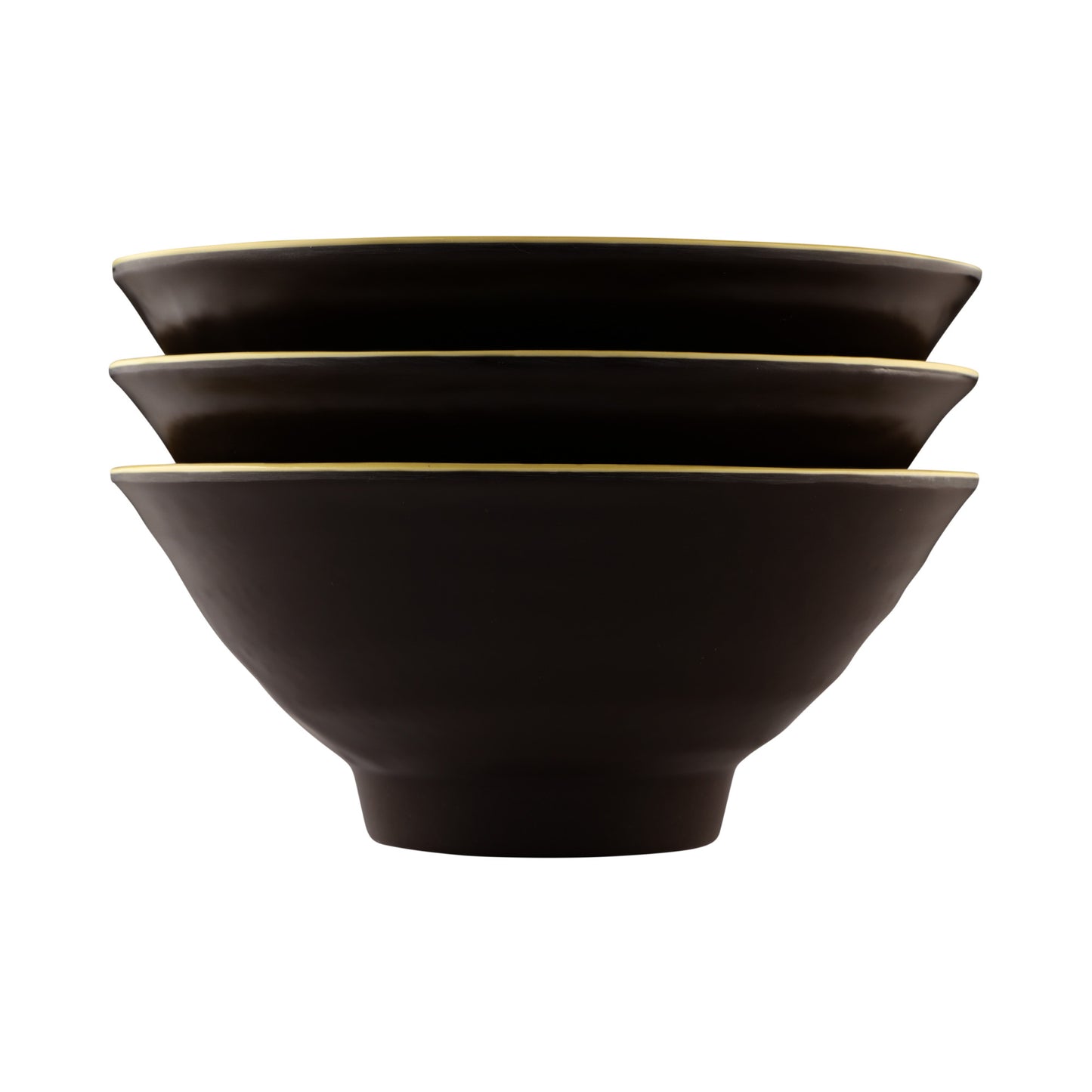 Melamine Bowl - Aubergine Matte Finish Outside/Olive Oil Gloss Finish Inside