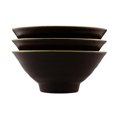 Melamine Bowl - Aubergine Matte Finish Outside/Olive Oil Gloss Finish Inside