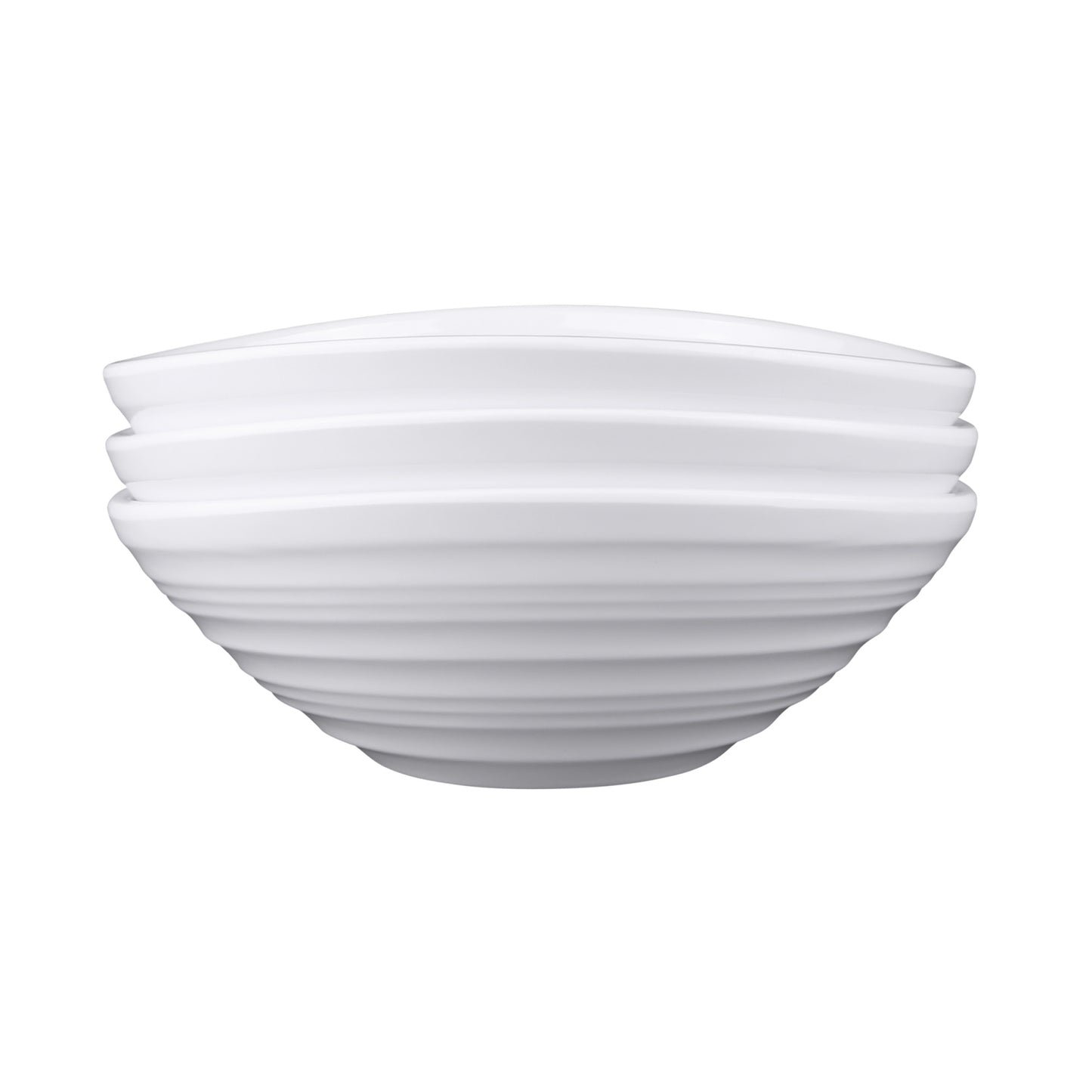 Melamine Oblong Swirl Bowl - White