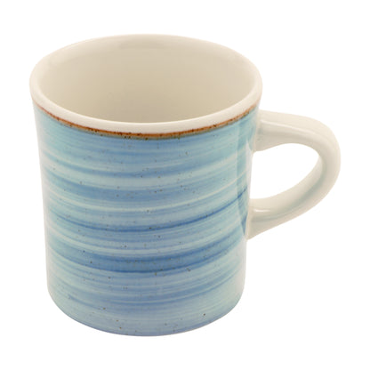 11 oz. Blue Porcelain Mug, 5" Dia. w/Handle, Corona Artisan Blue (12 Pack)