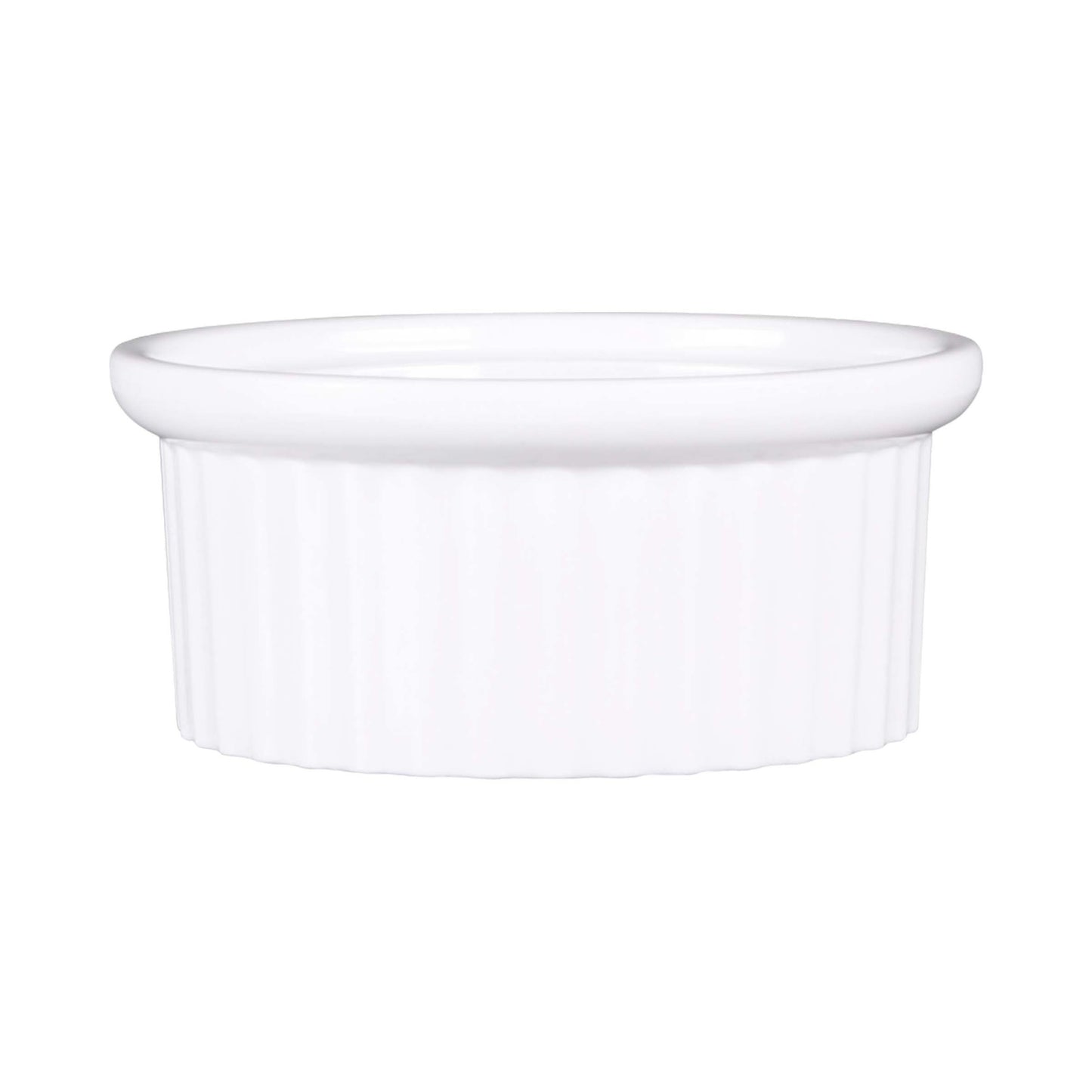 Melamine Ribbed Ramekin - White