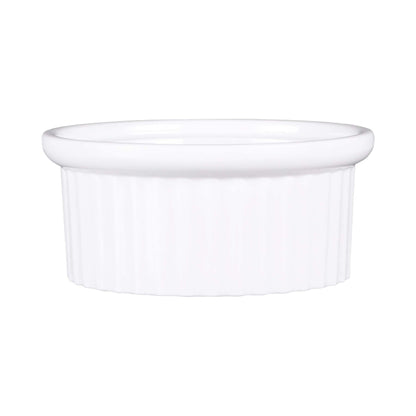 Melamine Ribbed Ramekin - White