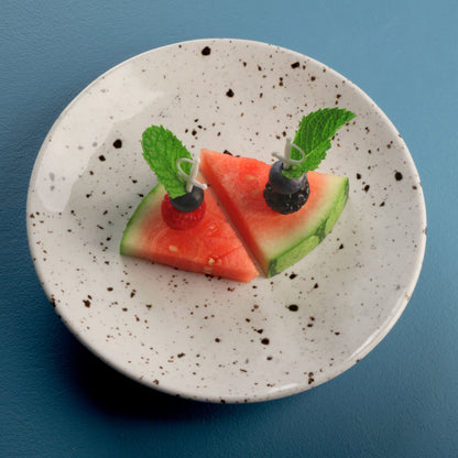 Melamine Round Plate - Chocolate Chip