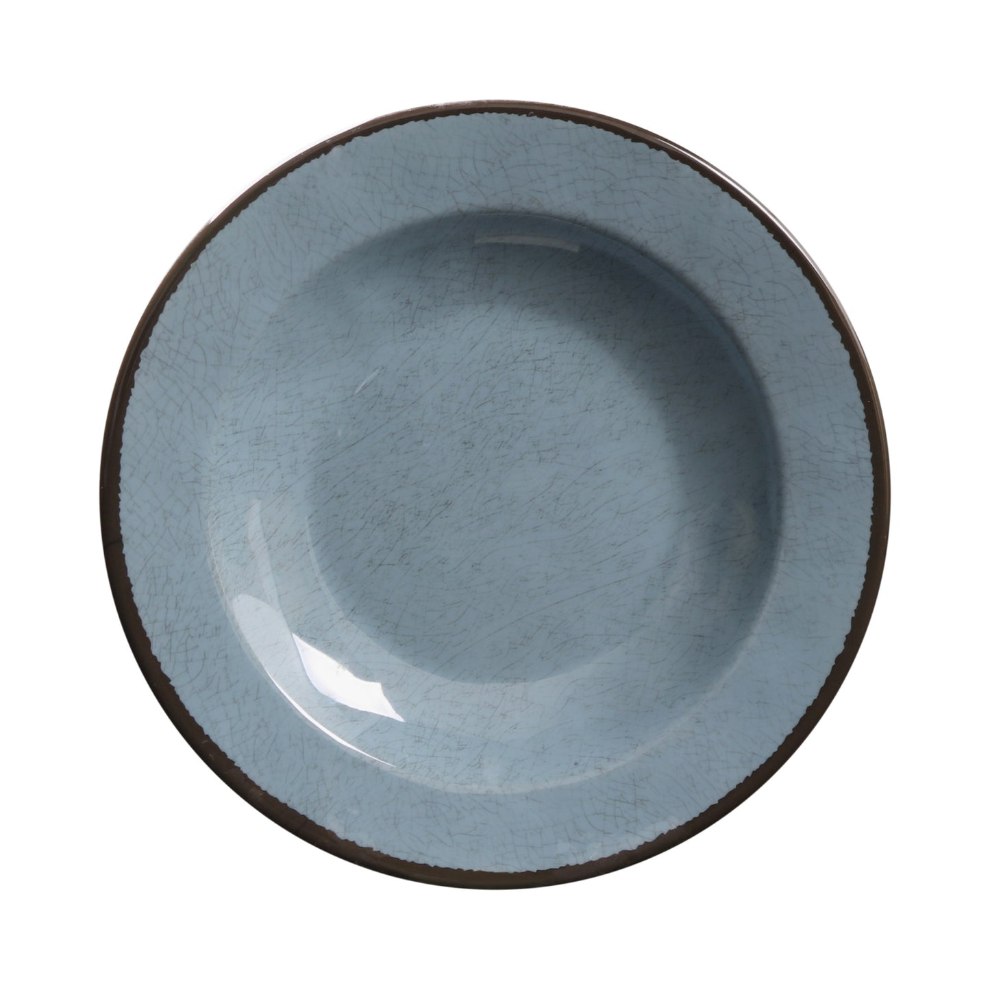 Melamine Round Crackle Pasta/Soup Bowl - Cameo Blue
