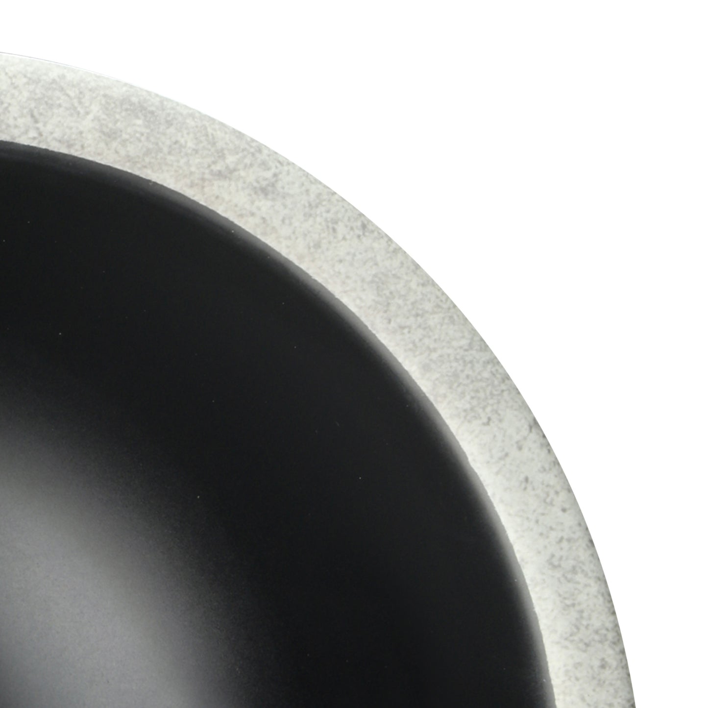 Melamine Round Bowl - Black w/ Silver Decal