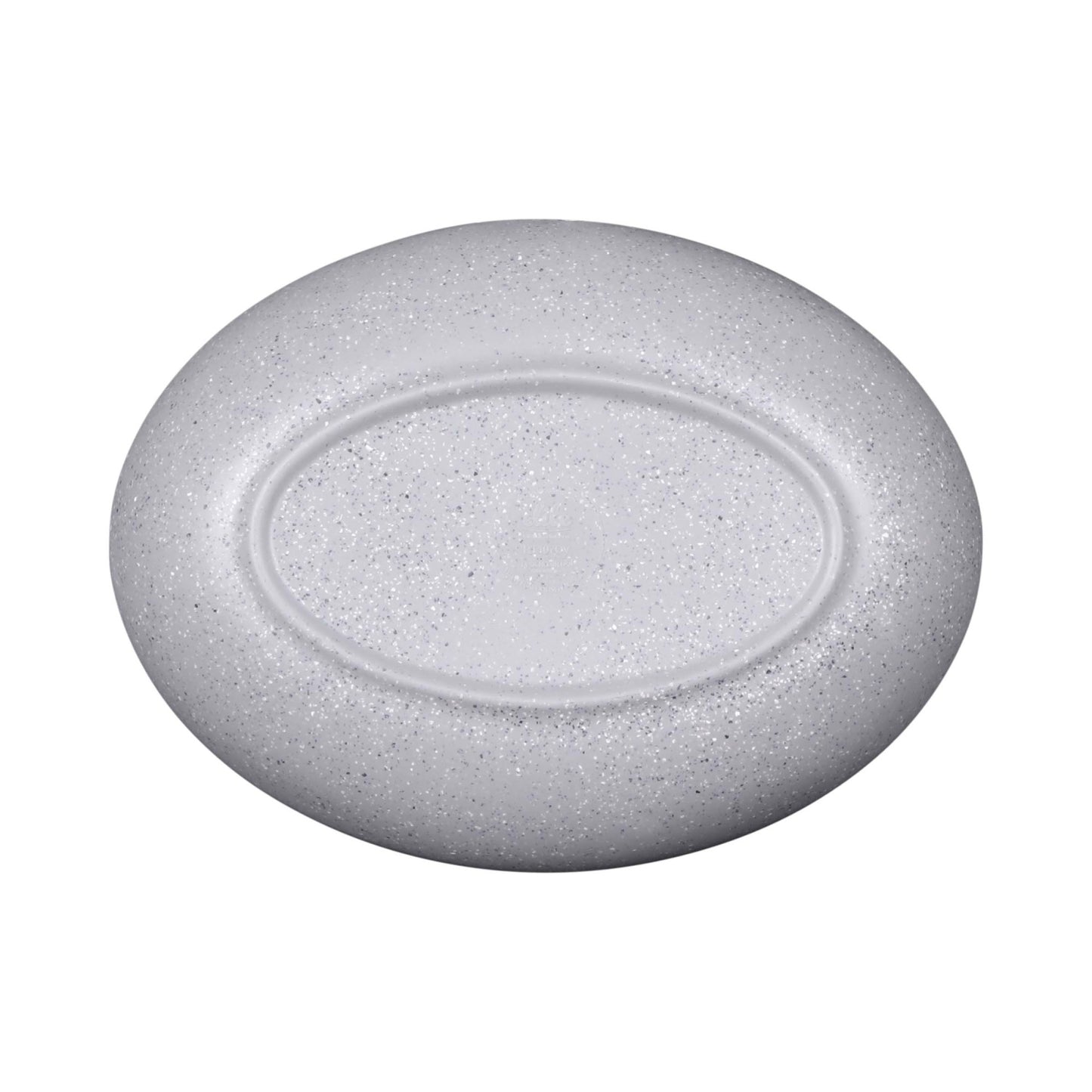 Melamine Deep Oval Plate - Granite Stone