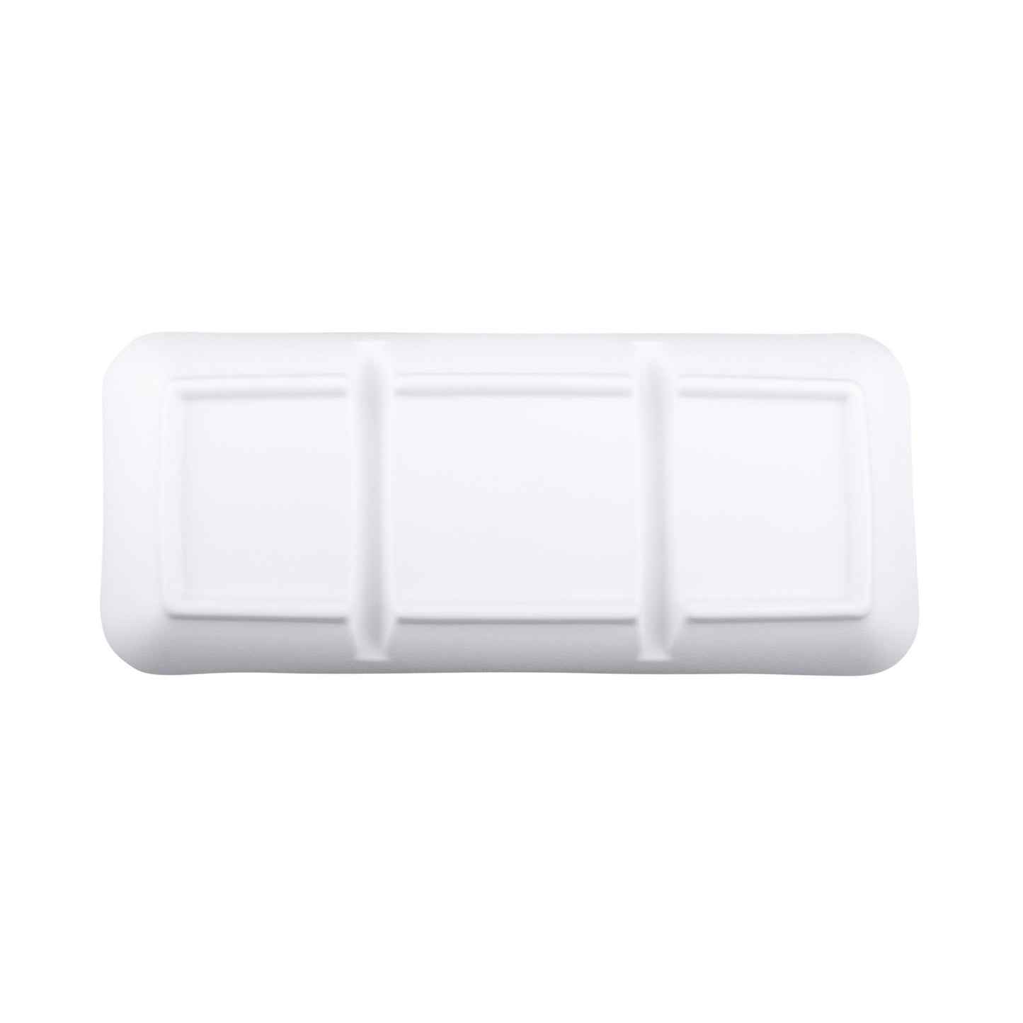 Melamine 3 Compartment Tray - White