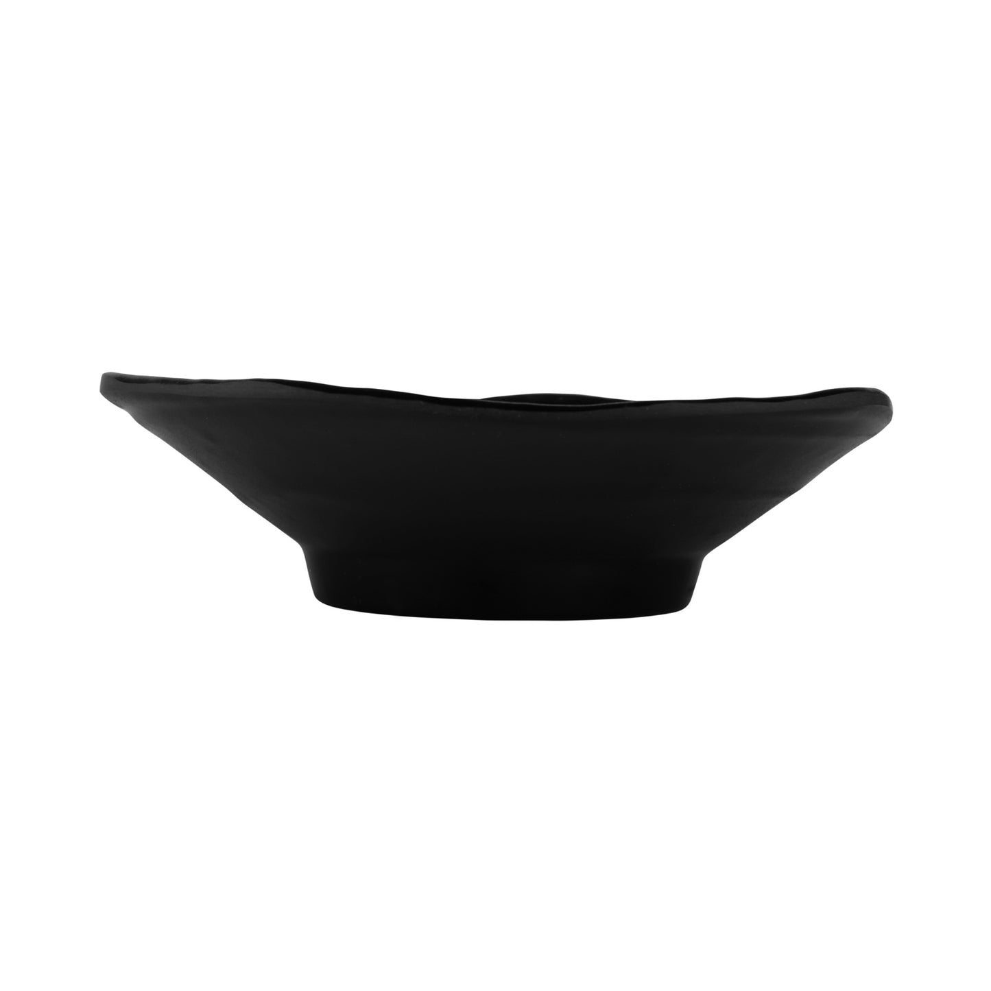 Melamine Irregular Edge Triangle Plate - Black