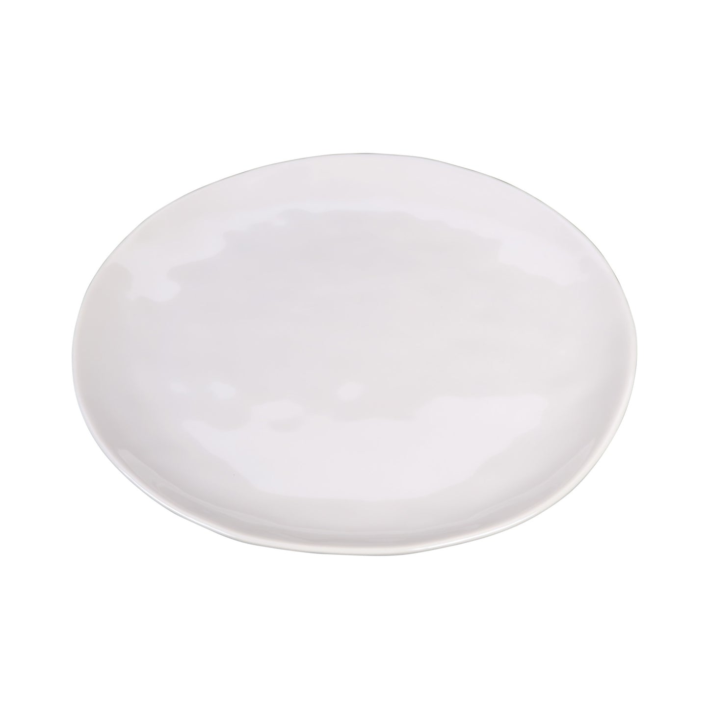 Melamine Round Plate - Cream Glaze