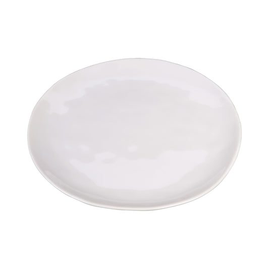 Melamine Round Plate - Cream Glaze