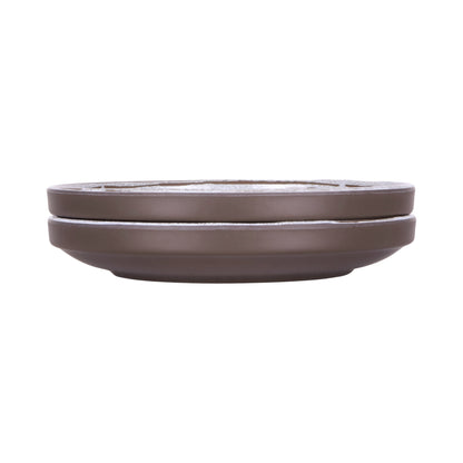 Melamine Round Coupe Plate - Stardust White