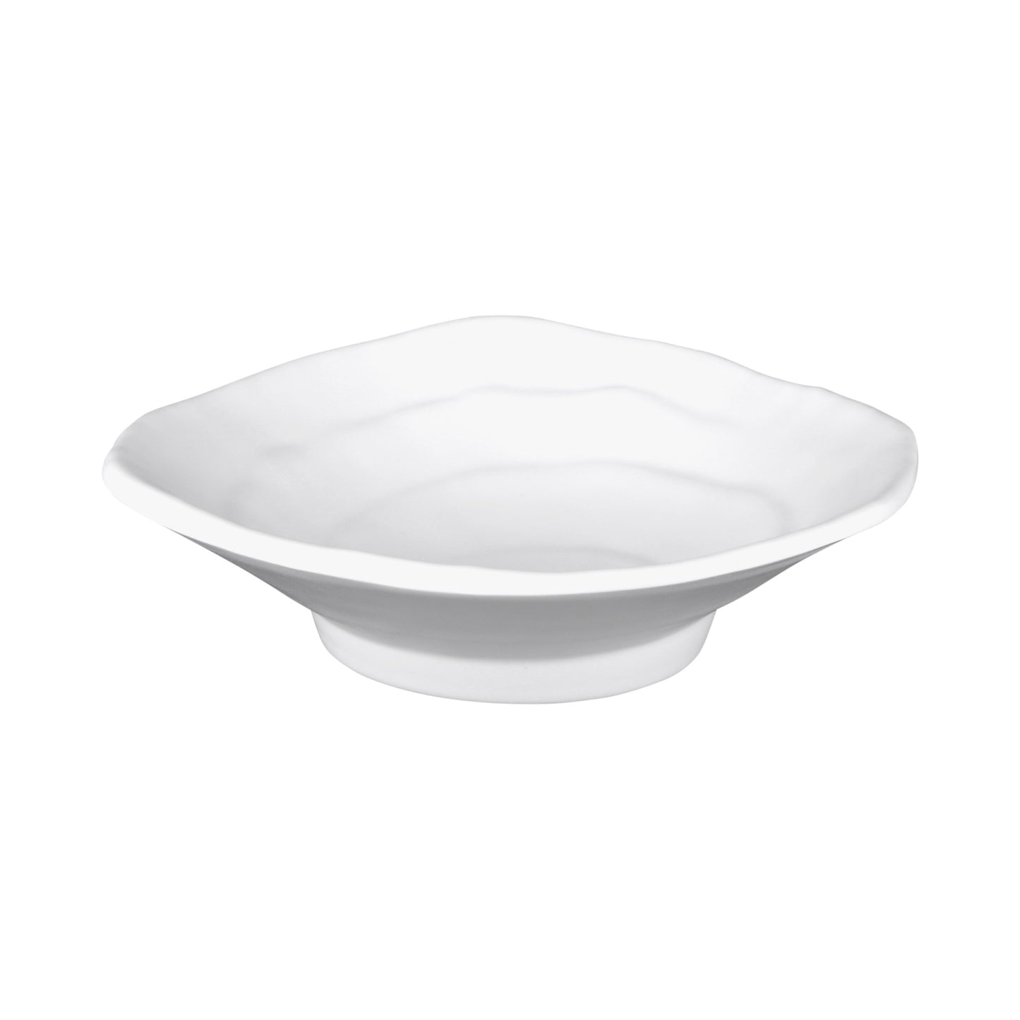 Melamine Irregular Edge Triangle Plate - White