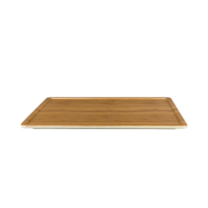 Melamine Rectangular Serving Board - Bamboo
