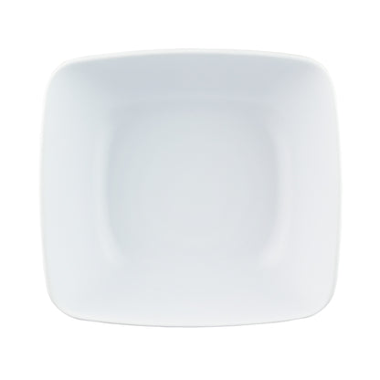 Melamine Rectangular Bowl - White Inside, Black Outside