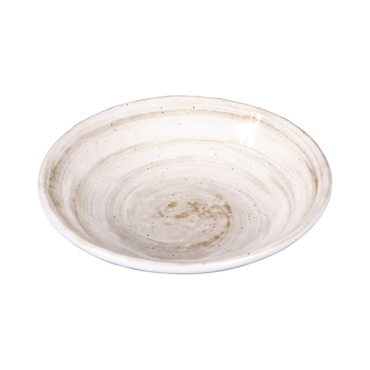 Melamine Round Bowl - Taupe Design