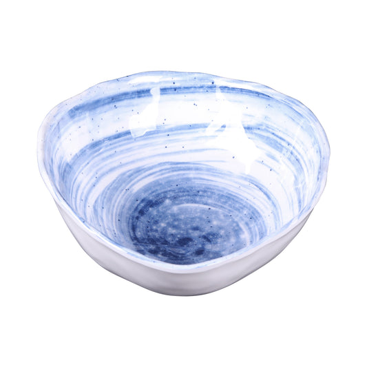 Melamine Oval Bowl - Navy Design