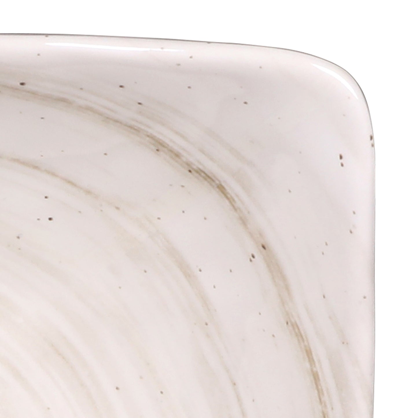 Melamine Square Bowl - Taupe Design