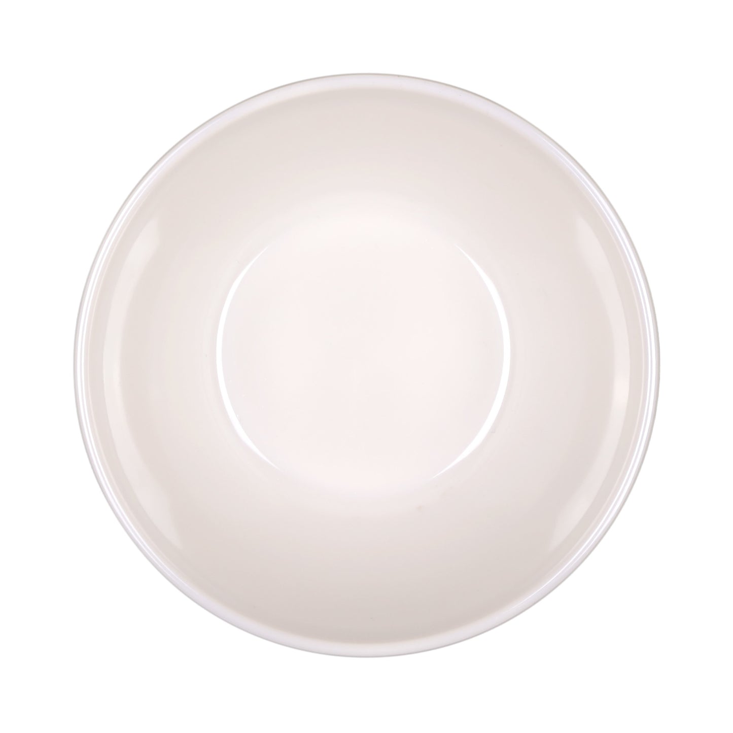 Melamine Round Bowl - Cream Glaze