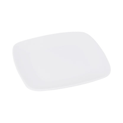 Melamine Rounded Edge Square Plate - White