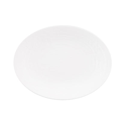 Melamine Oval Pebble Platter - White