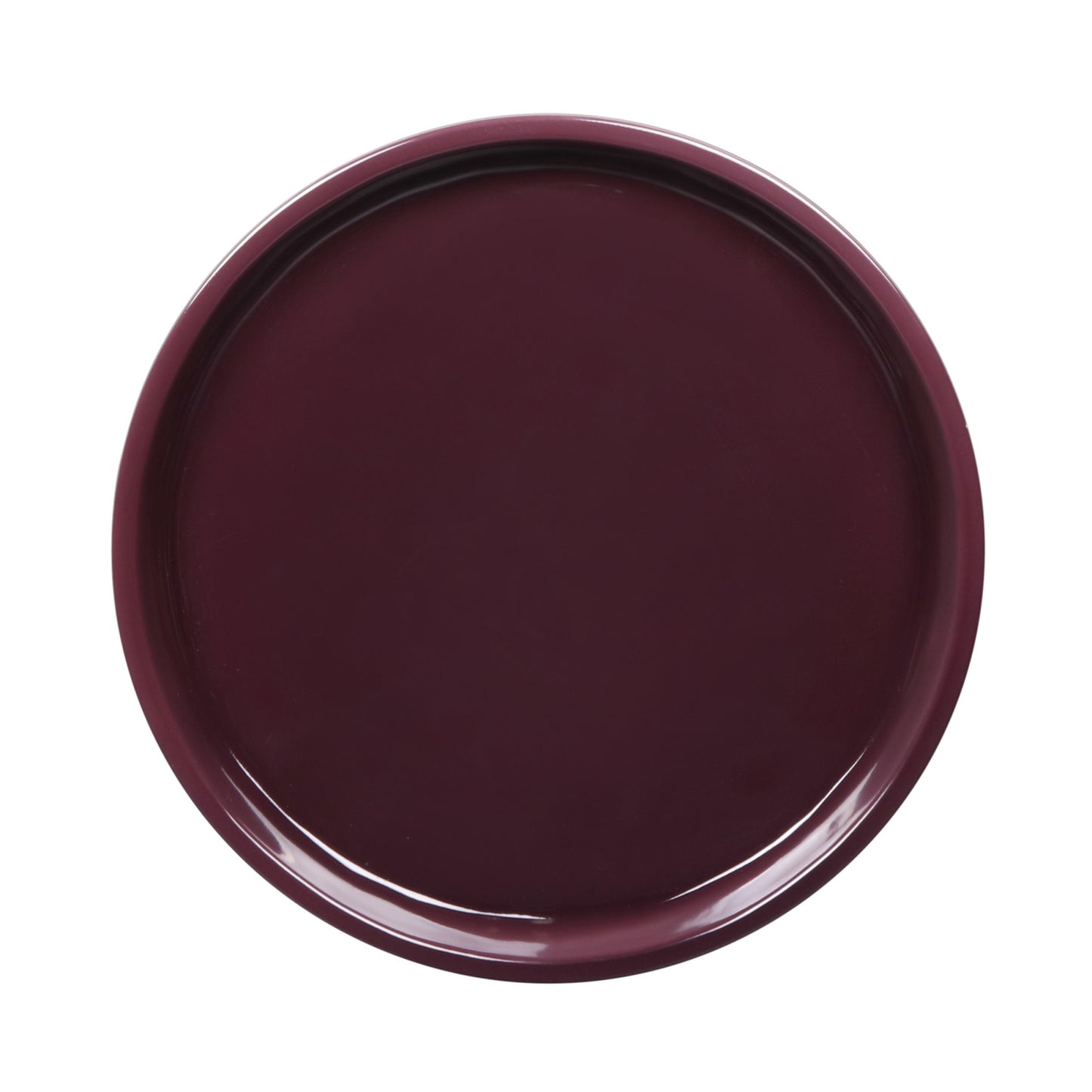 Melamine Round Coupe Plate - Purple Glaze