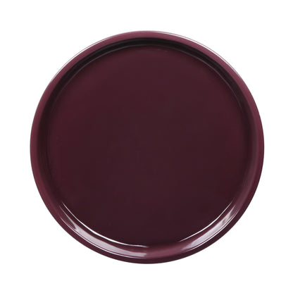 Melamine Round Coupe Plate - Purple Glaze